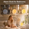 image:imageJALL Full Screen Dimmer Sunrise Alarm Clocks for Bedrooms Wake Up Light with FM Radio 25 White Noise Sleep Sounds Bluetooth Speaker Dual Alarms Bedside Clock for Heavy SleepersWhite