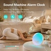 image:imageJALL Full Screen Dimmer Sunrise Alarm Clocks for Bedrooms Wake Up Light with FM Radio 25 White Noise Sleep Sounds Bluetooth Speaker Dual Alarms Bedside Clock for Heavy SleepersWhite