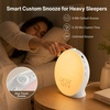 image:imageJALL Full Screen Sleep Sound Machine Sunrise Alarm Clock with 25 White Noise Nature Sounds Wake Up Light for Bedrooms HiFi Bluetooth Speaker 8Hour Sleep TimerCream