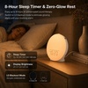image:imageJALL Full Screen Sleep Sound Machine Sunrise Alarm Clock with 25 White Noise Nature Sounds Wake Up Light for Bedrooms HiFi Bluetooth Speaker 8Hour Sleep TimerCream