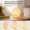 image:imageJALL Full Screen Sleep Sound Machine Sunrise Alarm Clock with 25 White Noise Nature Sounds Wake Up Light for Bedrooms HiFi Bluetooth Speaker 8Hour Sleep TimerCream