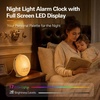image:imageJALL FullScreen Wake Up Light Sunrise Alarm Clocks for Bedrooms White Noise Machine for Heavy Sleepers 25 Natural Sounds Dual Alarms FM Radio 17 Dimmable Colors Bluetooth SpeakerBeige