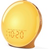 image:imageJALL FullScreen Wake Up Light Sunrise Alarm Clocks for Bedrooms White Noise Machine for Heavy Sleepers 25 Natural Sounds Dual Alarms FM Radio 17 Dimmable Colors Bluetooth SpeakerHoney Oak Wood