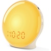 image:imageJALL FullScreen Wake Up Light Sunrise Alarm Clocks for Bedrooms White Noise Machine for Heavy Sleepers 25 Natural Sounds Dual Alarms FM Radio 17 Dimmable Colors Bluetooth SpeakerBeige