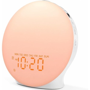 image:imageJALL Full Screen Sleep Sound Machine Sunrise Alarm Clock with 25 White Noise Nature Sounds Wake Up Light for Bedrooms HiFi Bluetooth Speaker 8Hour Sleep TimerWhite