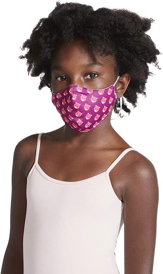 Bloch unisexchild Childrens Soft Stretch Reusable Face Mask With Lanyard and Moldable Nose Pad Pack of 3 Assorted PrintsAssorted Prints 4