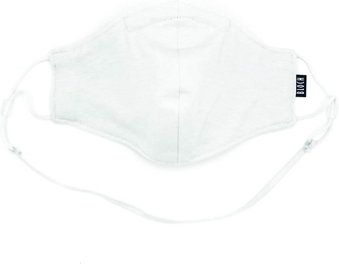 Bloch unisexchild Childrens Soft Stretch Reusable Face Mask With Lanyard and Moldable Nose Pad Pack of 3White