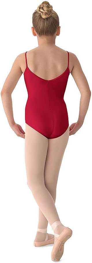 Mirella Girls Classic VBack Camisole Dance LeotardGarnet