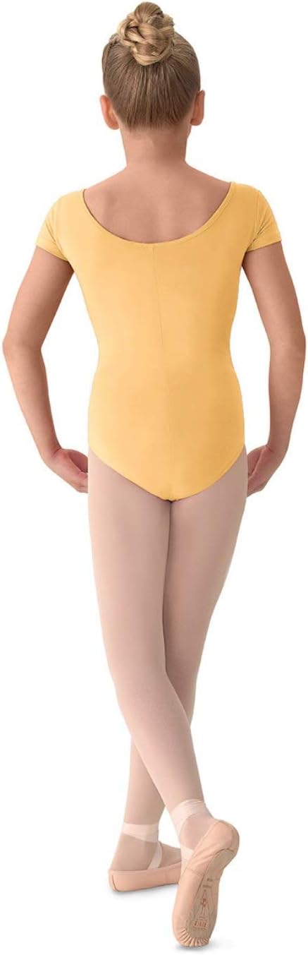 Mirella Girls Princess Seam Cap Sleeve Dance LeotardButtercup