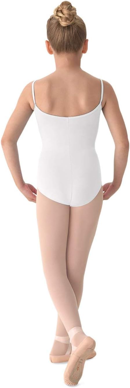 Mirella Girls Princess Seam VFront Camisole Dance LeotardWhite