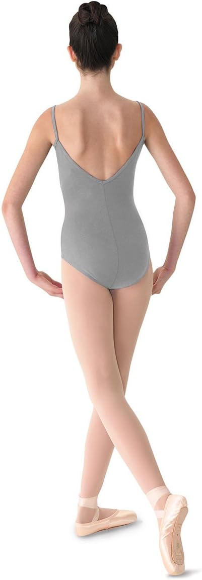 Mirella Womens Classic Scoop Front VBack Camisole Dance LeotardGrey