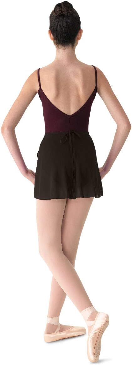 Mirella Womens Georgette Wrap Dance SkirtBlack