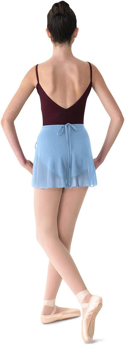 Mirella Womens Georgette Wrap Dance SkirtLight Blue
