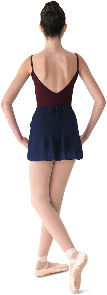 Mirella Womens Georgette Wrap Dance SkirtNavy