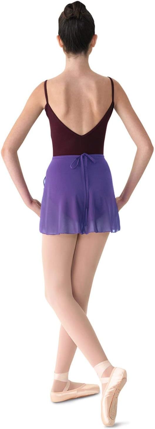 Mirella Womens Georgette Wrap Dance SkirtPeriwinkle