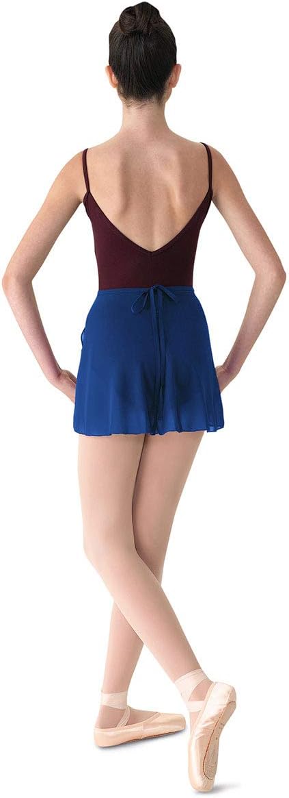 Mirella Womens Georgette Wrap Dance SkirtRoyal