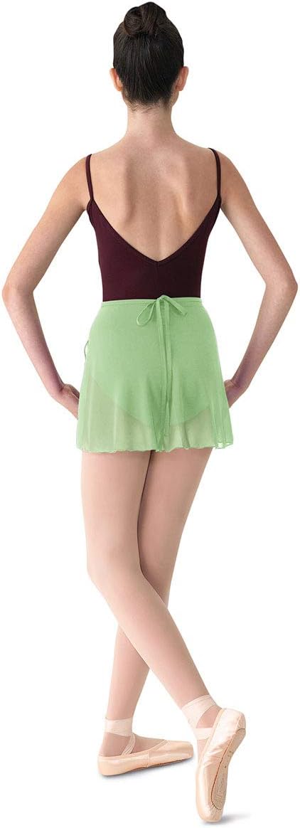 Mirella Womens Georgette Wrap Dance SkirtSeafoam