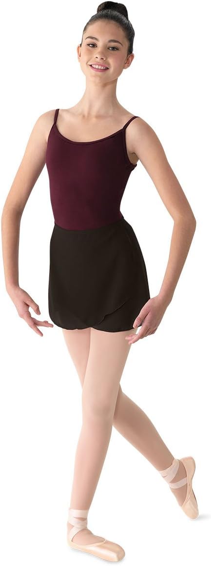 Mirella Womens Georgette Wrap Dance SkirtWhite