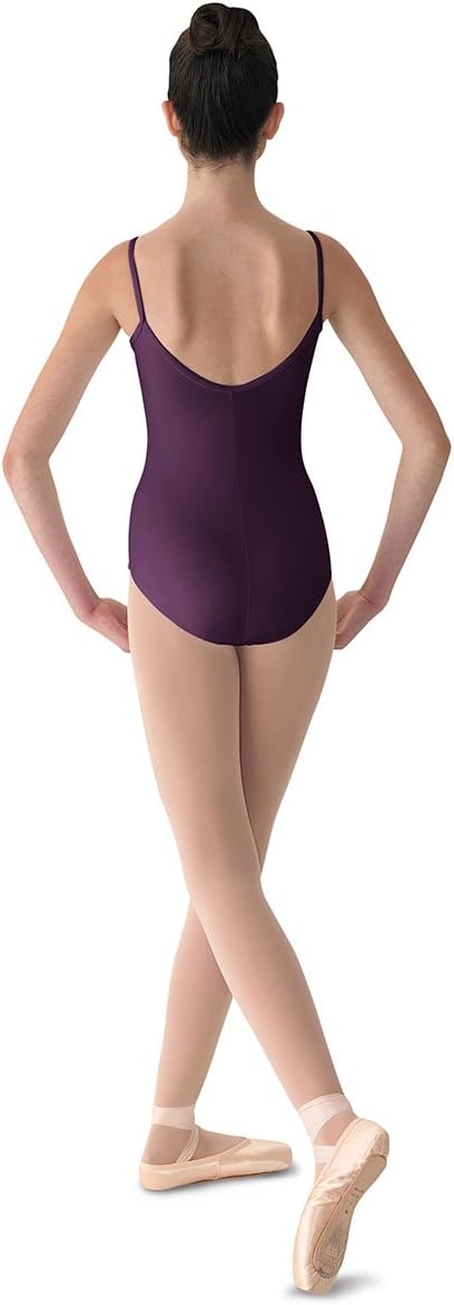 Mirella Womens Microlux Princess Seam VFront Camisole Dance LeotardBlackberry