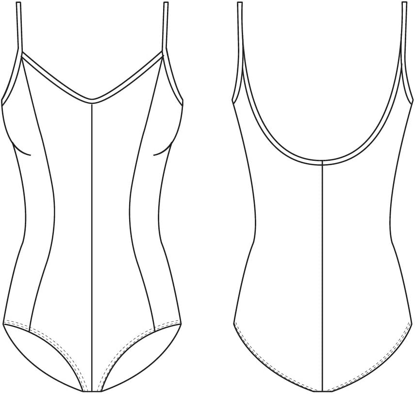 Mirella Womens Microlux Princess Seam VFront Camisole Dance LeotardGrey