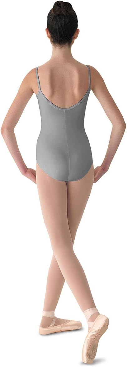 Mirella Womens Microlux Princess Seam VFront Camisole Dance LeotardGrey
