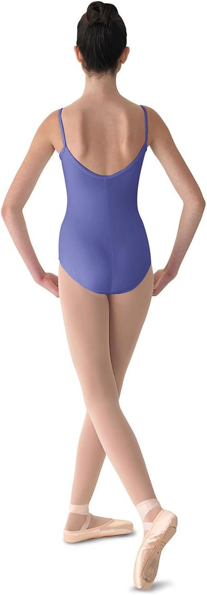 Mirella Womens Microlux Princess Seam VFront Camisole Dance LeotardPeriwinkle