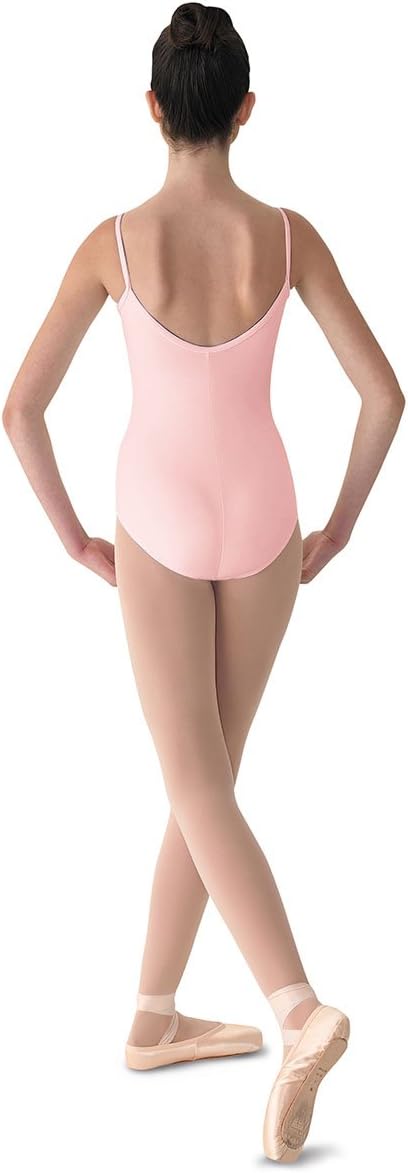 Mirella Womens Microlux Princess Seam VFront Camisole Dance LeotardPink