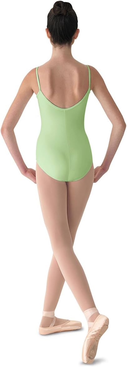 Mirella Womens Microlux Princess Seam VFront Camisole Dance LeotardSeafoam