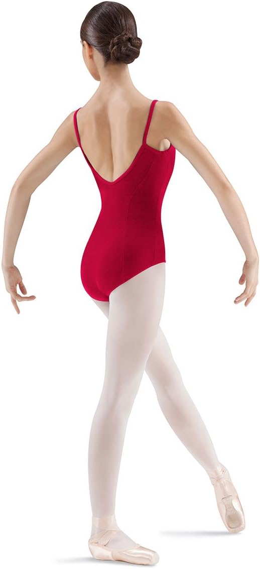 Mirella Womens Princess Seam Pinch Front Camisole Dance LeotardGarnet