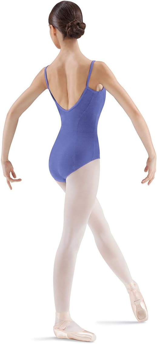 Mirella Womens Princess Seam Pinch Front Camisole Dance LeotardPeriwinkle