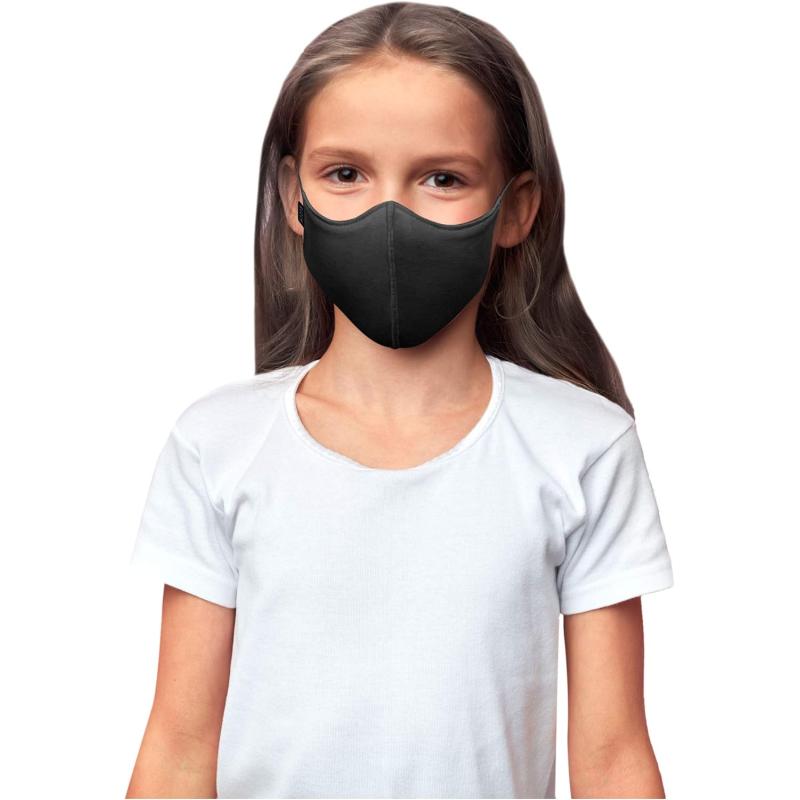 Bloch unisex child Soft Stretch Reusable Pack of 3 Black Kids Face Mask Black 3 Count Pack 1 US