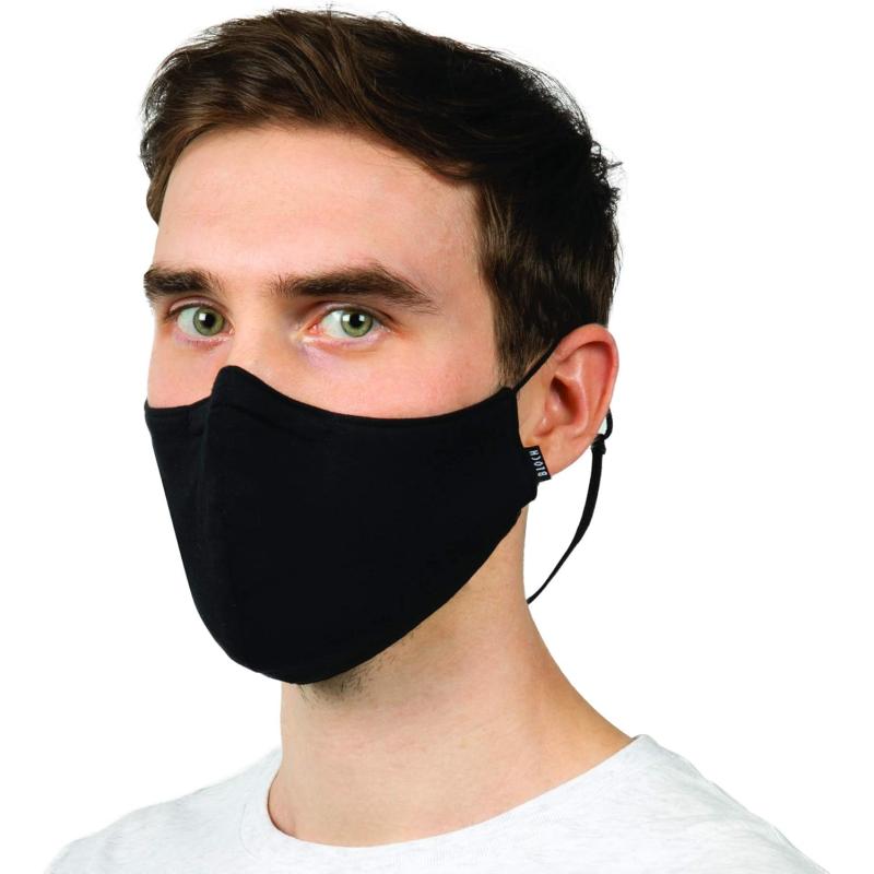 Bloch unisexadult Adult Soft Stretch Reusable Face Mask With Lanyard and Moldable Nose Pad Pack of 3Black