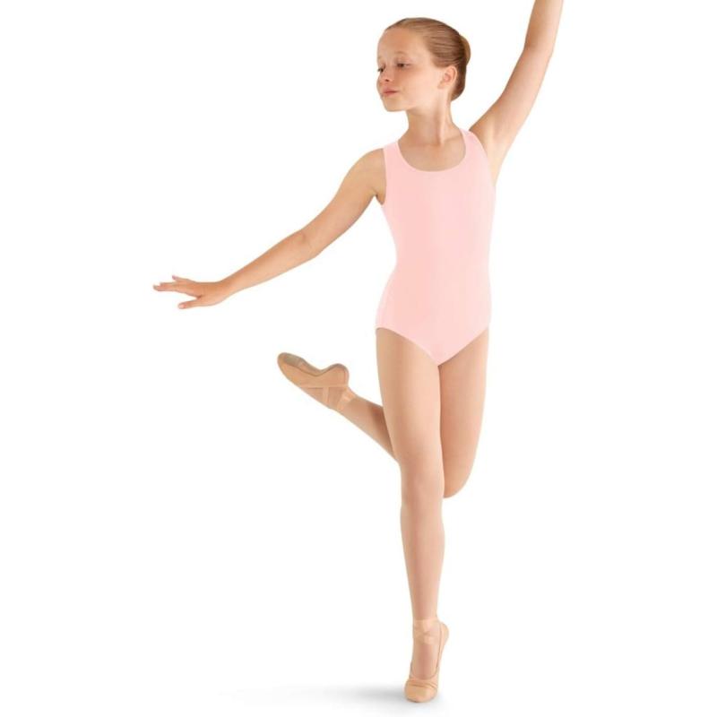 Mirella Girls Flower Back Dance Tank LeotardPink