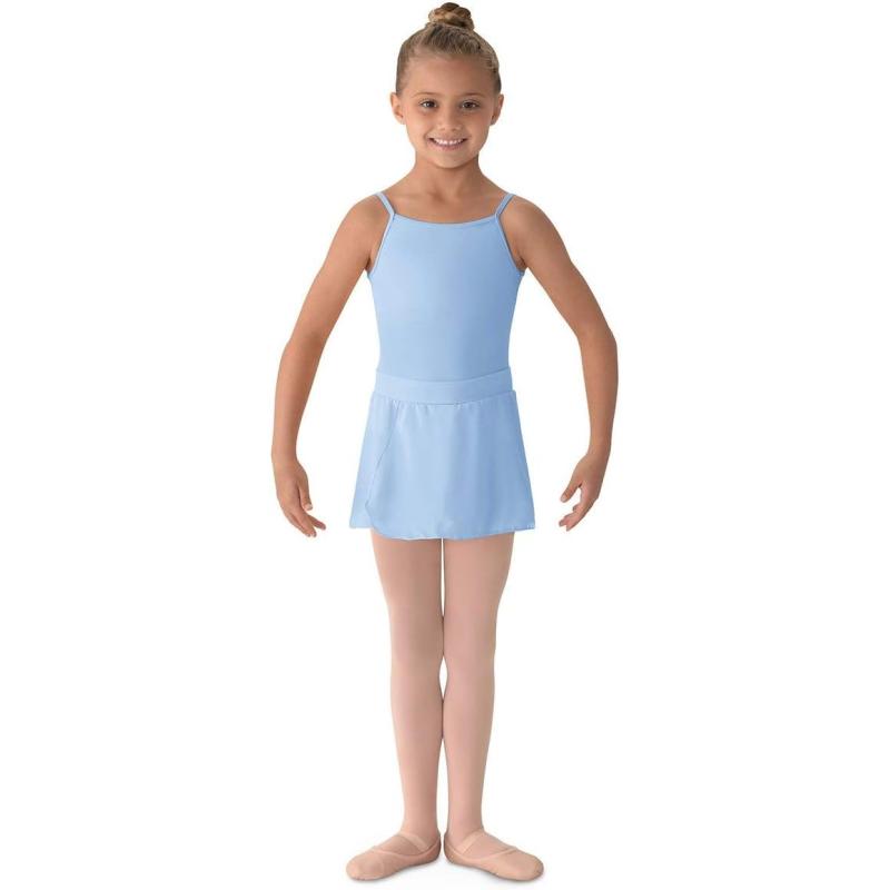 Mirella Girls Georgette Mock Wrap SkirtLight Blue
