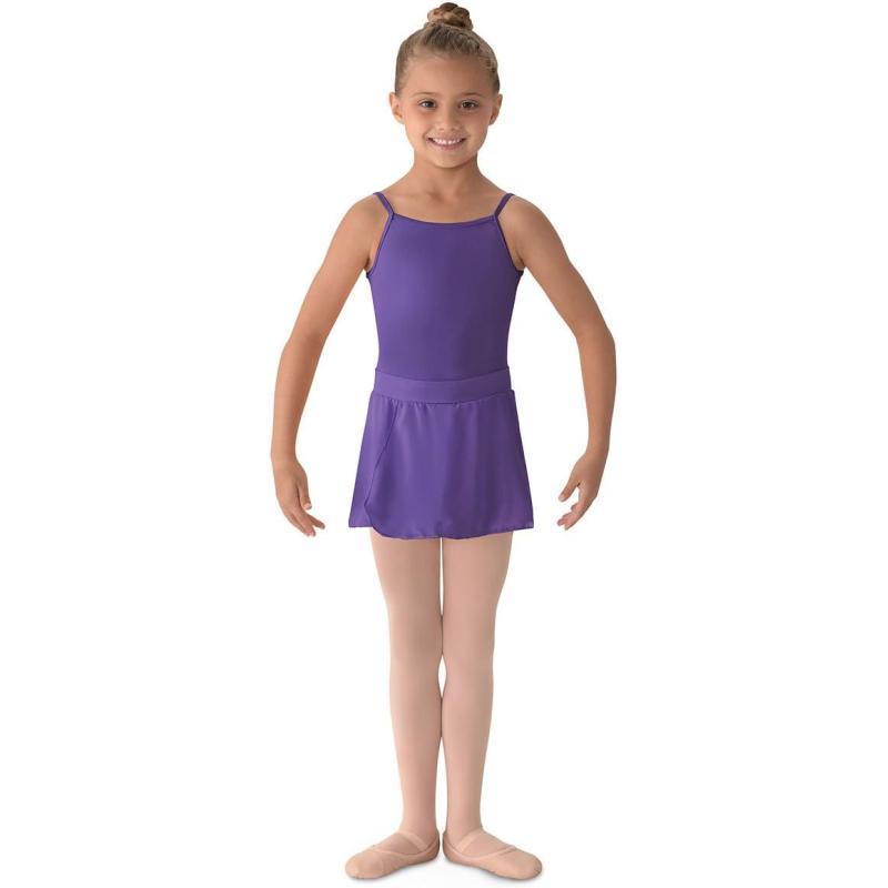 Mirella Girls Georgette Mock Wrap SkirtPeriwinkle