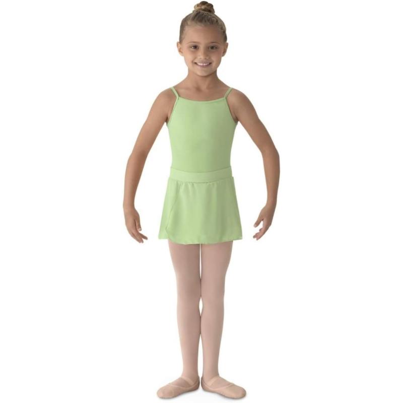 Mirella Girls Georgette Mock Wrap SkirtSeafoam