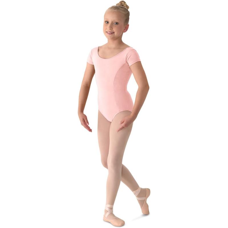 Mirella Girls Princess Seam Cap Sleeve Dance LeotardPale Pink