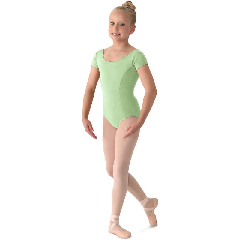Mirella Girls Princess Seam Cap Sleeve Dance LeotardSeafoam