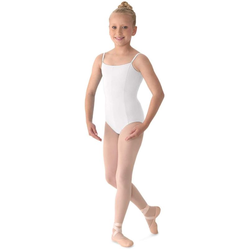Mirella Girls Princess Seam VFront Camisole Dance LeotardWhite