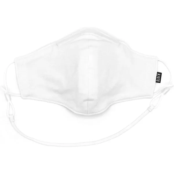 Bloch Adult Soft Stretch Reusable Face Mask with Lanyard and Moldable Nose Pad Pack of 3White