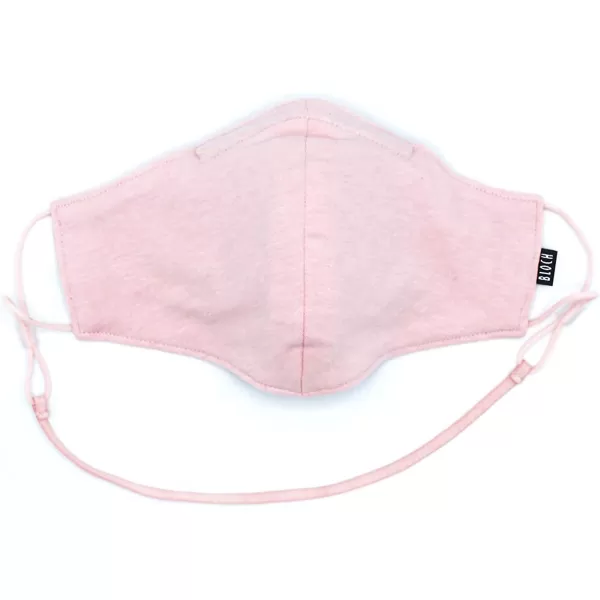Bloch unisexadult Adult Soft Stretch Reusable Face Mask With Lanyard and Moldable Nose Pad Pack of 3Light Pink