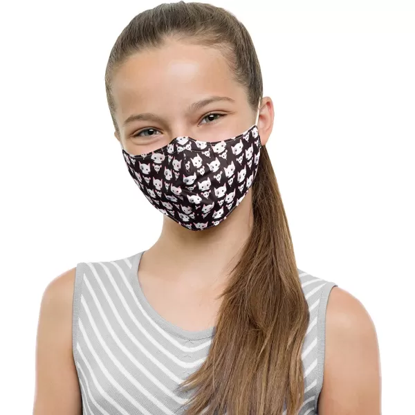 Bloch unisexchild Childrens Soft Stretch Reusable Face Mask With Lanyard and Moldable Nose Pad Pack of 3 Assorted PrintsAssorted Prints 3