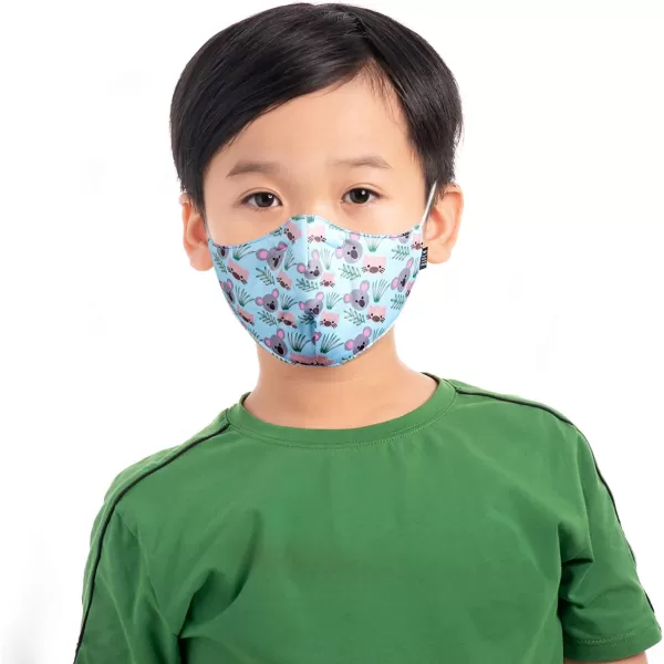 Bloch unisexchild Childrens Soft Stretch Reusable Face Mask With Lanyard and Moldable Nose Pad Pack of 3 Assorted PrintsAssorted Prints 4