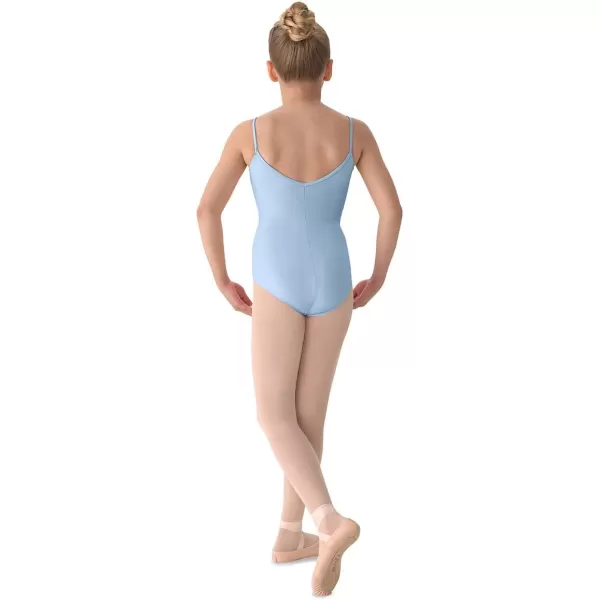 Mirella Girls Classic VBack Camisole Dance LeotardLight Blue