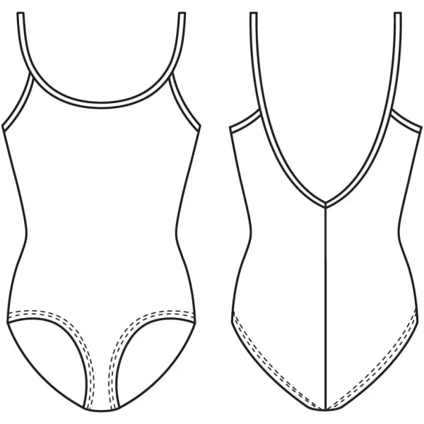 Mirella Girls Classic VBack Camisole Dance LeotardNavy