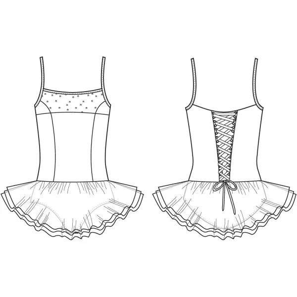 Mirella Girls Corset Back Camisole Tutu DressPink