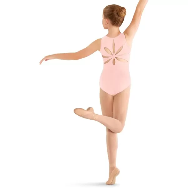 Mirella Girls Flower Back Dance Tank LeotardPink