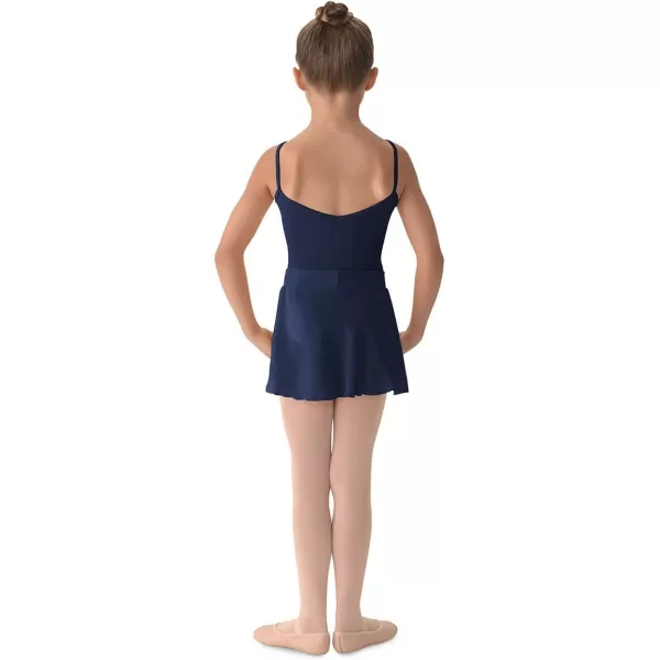 Mirella Girls Georgette Mock Wrap SkirtNavy