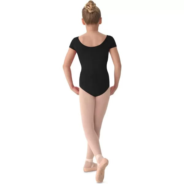 Mirella Girls Princess Seam Cap Sleeve Dance LeotardBlack