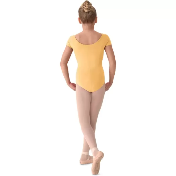 Mirella Girls Princess Seam Cap Sleeve Dance LeotardButtercup